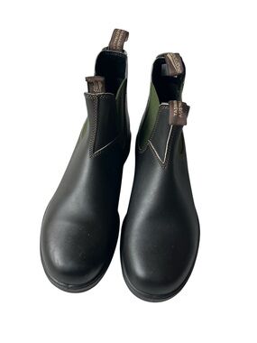 BLUNDSTONE 519 CHELSEA BOOT IN STOUT BROWN & OLIVE MENS 12